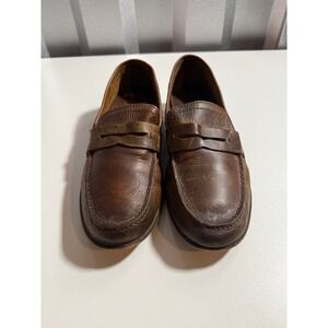 FRYE Mens Leather Penny Loafer Shoes Brown Size 10 Classic Dress Casual